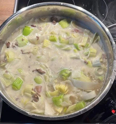 Käse-Porree-Suppe